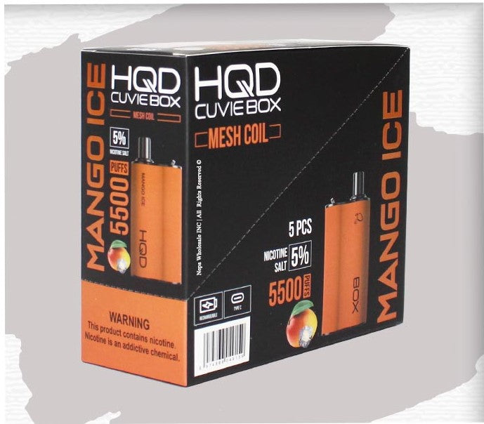 HQD BOX 5% MANGO ICE1*5PK DISPOSABLE(5500)