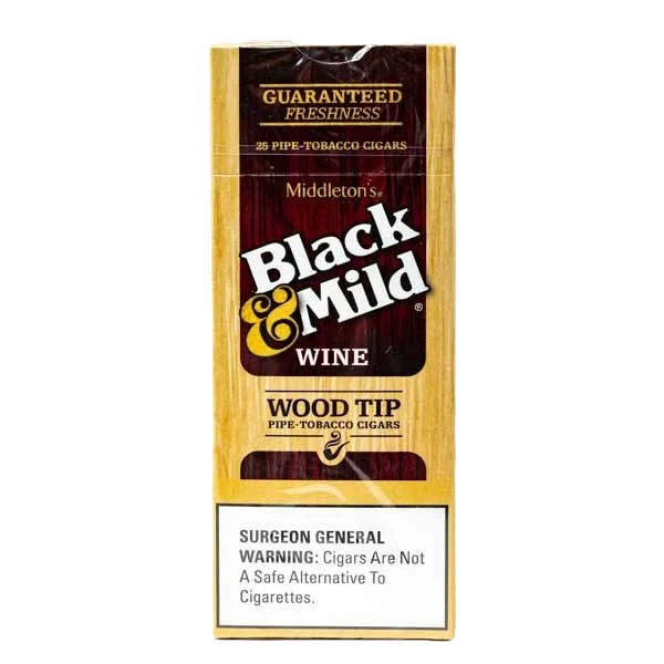 Wine Wood TIp Black & Mild  25CT